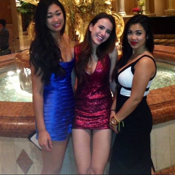 SOLD Blue BCBG Max Azria Cocktail Dress - Picture 4 of 4